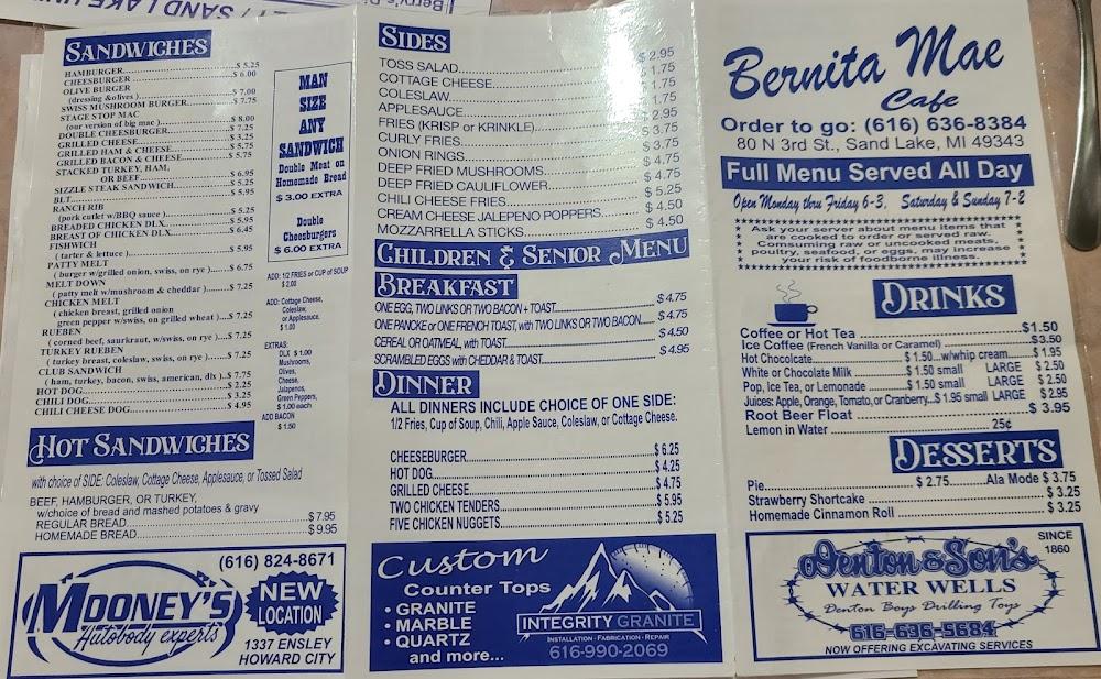 Bernita Mae Cafe Menu image 2